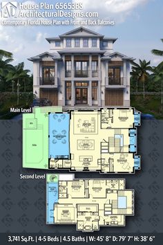 the floor plan for this house is very large and has three levels to each level