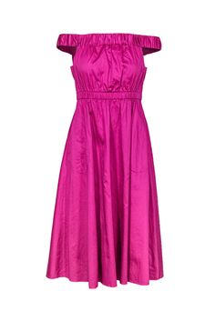 Current Boutique-Maeve - Magenta Off-the-Shoulder Fit & Flare Dress Sz XS Summer Party Off-shoulder Dress With Ruched Bodice, Summer Party Off Shoulder Dress With Ruched Bodice, Summer Off-shoulder Dress With Ruched Bodice For Party, Spring Cocktail Off Shoulder Dress With Ruched Bodice, Elegant Off-shoulder Dress With Ruched Bodice For Spring, Spring Fitted Off Shoulder Dress With Ruched Bodice, Spring Evening Off-shoulder Dress With Ruched Bodice, Spring Evening Off Shoulder Dress With Ruched Bodice, Summer Evening Off Shoulder Dress With Ruched Bodice