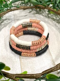 Clay Bead Ideas, Heishi Bead Bracelet, Candy Bracelets, Clay Bead Bracelet Ideas, Arm Candy Bracelets, Heishi Bracelets, Bead Bracelet Ideas, Clay Bead Bracelets, Heishi Bracelet