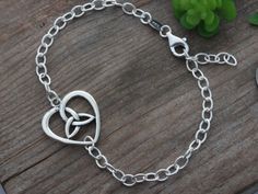 Sterling silver Sisters Bracelet, Sisters symbol OR Infinity Bracelet, Mother Daughter Bracelet, Wit Sterling Silver Infinity Heart Bracelet, Silver Heart Bracelet In Sterling Silver, Sisters Symbol, Sister Symbols, Heart Sisters, Sisters Bracelet, Silver Infinity Bracelets, Daughter Bracelet, Chunky Silver Necklace