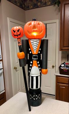 Christmas For Halloween, Pumpkin Nutcracker Diy, Dollar Tree Nutcracker, Halloween Nutcrackers Diy, Halloween Nutcrackers, Walmart Nutcracker Diy, Bargain Bethany, Dollar Tree Nutcracker Diy, Dollar Tree Skeleton Candle