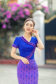 Burma Dress Design, Burmese Clothing Design, Burmese Dress Design, Dresses By Pattern