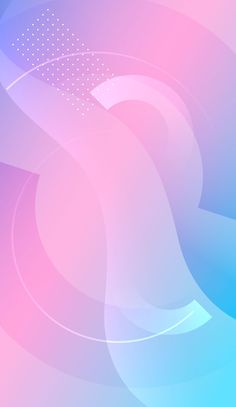 an abstract blue and pink wallpaper with curved lines in the center, as well as dots