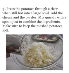 the recipe is being made in a glass bowl