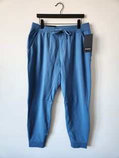 NWT LULULEMON SFDM Denim Blue French Terry City Sweat Jogger Pants Men's XL Brand: Lululemon Size: XL Official Color: SFDM Condition: New With Tags Description: City Sweat Jogger Sometimes, basics are best. These naturally breathable joggers have your back (and your legs, too) from workout to hang out Stretch French terry fabric is soft, quick-drying, sweat-wicking, and naturally breathable Added Lycra fibre for stretch and shape retention Waistband drawcord can be worn inside or out to give you Lululemon Straight Leg Bottoms For Everyday, Lululemon Cotton Bottoms For Everyday, Lululemon Cotton Bottoms With Pockets, Lululemon Casual Bottoms With Side Pockets, Casual Lululemon Bottoms, Sporty Cotton Lululemon Bottoms, Lululemon Casual Pants With Hip Pockets, Sporty Cotton Bottoms By Lululemon, Everyday Lululemon Pants With Pockets