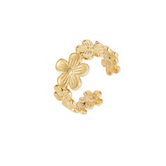 PRICES MAY VARY. CHARMING FLOWER DESIGN: Our flower gold ring features an adorable flower design, making it a delightful and eye-catching piece. This statement ring adds a touch of floral charm to your collection, really nice for women who love cute and stylish accessories. PREMIUM 14K GOLD PLATING: Crafted with 14K gold plating, this daisy ring offers a luxurious shine and lasting durability. The high-quality finish ensures that the ring maintains its brilliance over time, making it a reliable Chunky Gold Rings, Flower Gold Ring, Daisy Rings, Heart Geometric, Gold Rings For Women, Daisy Ring, Geometric Ring, 14k Gold Ring, Flower Heart