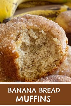 cinnamon and sugar banana muffins on a plate