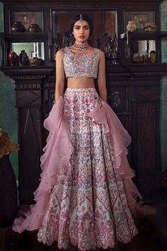 Designer Indian Bridal Wear Ivory Wedding Lehenga Choli Wedding Lehenga Choli, Choli Dress, Indian Outfits Lehenga, Lengha Choli, Pink Lehenga, Traditional Indian Outfits, Desi Clothes, Pink Life, Indian Bridal Wear