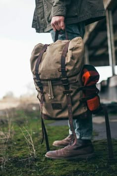 Waxed Canvas Duffle Bag, Mens Rucksack, Trendy Travel Bags, Gray Backpack, Hipster Backpack, Canvas Laptop Bag, Packing Bags Travel, Canvas Duffle Bag