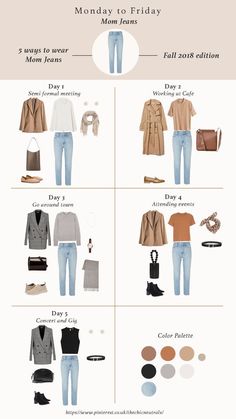 All Year Wardrobe, Fashion Capsule Wardrobe, Outfit Chic, Summer Work Outfits, Capsule Outfits, Outfit Jeans, Fashion Capsule