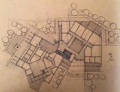 a drawing of a plan for a building