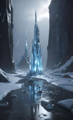 #ice #cold #snow #white #blue #ice #floe #icicle Ice Forest Fantasy Art, Icicle Aesthetic, Ice Aesthetic Wallpaper, Fantasy Ice Landscape, Ice Alien, Ice Kingdom, Frozen Forest, Ice Powers