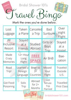 the bridal shower game for travel