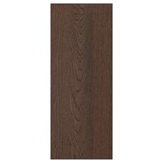 the dark brown wood grained finish on this door