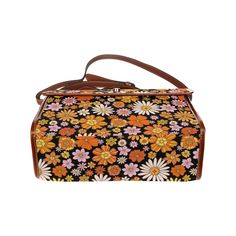 Cottagecore 70s Daisy print satchel bag This super cute Retro silhouette canvas satchel bag with vibrant 70s daisy print is the cutest cottagecore accessories you must get. Type: Waterproof Canvas, 10.63"(L) x 4.13"(W) x 7.87"(H), Brown PU Strap 18.94 Oz. Made from high-grade waterproof canvas, durable, water-resistant. Can be used as a nice laptop iPad storage bag, business briefcase, college school bag, leisure travel tote bag, crossbody messenger bag, card wallet case, etc. Two interior pocke Cottagecore Accessories, School Bag College, Silhouette Canvas, Business Briefcase, Travel Tote Bag, Leather Satchel Bag, Crossbody Messenger Bag, Retro 70s, Daisy Print