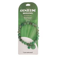 Buy the John Bead Aventurine Green Natural Stone Bracelet with Round Charm at Michaels. com. Natural aventurine is believed to be a positive stone of prosperity, diffusing negative emotions, reinforcing leadership, promoting compassion and encouraging perseverance. This stretch bracelet features a round, disc-shaped green aventurine charm with a sphere bead charm. Natural aventurine is believed to be a positive stone of prosperity, diffusing negative emotions, reinforcing leadership, promoting c Green Charms, Natural Stone Bracelets, Negative Emotions, Green Aventurine, Positive Attitude, Stone Bracelet, Stretch Bracelet, Stretch Bracelets, Bead Charms