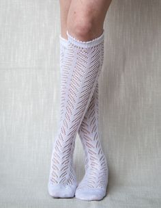 White Knee-High Dirndl Socks Accessories Luise Steiner Knee-high Socks For Spring Stocking Stuffer, White Comfortable Knee-high Socks, Comfortable Knee-high Socks For Spring, White Knee-high Socks For Spring, Comfortable White Knee-high Socks For Spring, Casual Mid-calf Hosiery For Spring, Casual Mid-calf Spring Hosiery, Soft White Knee-high Socks For Spring, Knee High Socks