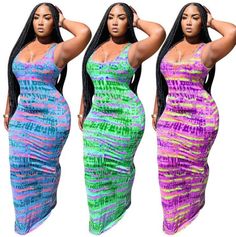 Hot Sales Printed Round Neck Sleeveless Floor-length Dress Sleeveless Summer Bodycon Dress, Sleeveless Green Bodycon Dress For Spring, Sleeveless Green Bodycon Summer Dress, Spring Green Sleeveless Bodycon Dress, Spring Sleeveless Fitted Maxi Dress, Spring Fitted Sleeveless Maxi Dress, Sleeveless Stretch Summer Midi Dress, Multicolor Sleeveless Maxi Dress For Spring, Multicolor Sleeveless Stretch Maxi Dress