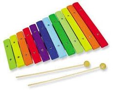 an assortment of colorful musical instruments with sticks