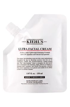 What it is: An ultrahydrating facial cream formulated with squalane for 72-hours of lasting hydration to leave skin softer and healthier. Who it's for: Ideal for all skin types, textures and tones, including sensitive.What it does: Formulated with 4.5% squalane, glacial glycoprotein and pro-ceramides, this nongreasy, lightweight moisturizer is clinically demonstrated to hydrate 15 layers deep for softer, smoother and healthier looking skin. The cream absorbs into skin easily with an ultralightwe Refill Pouch, Lightweight Moisturizer, Textures And Tones, Layers Of Skin, Facial Cream, Sugar Cane, Foot Care, Body Treatments, Skin Barrier