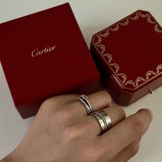 Selling My Beloved Cartier Love Ring -The Thicker Version! I Have Two Rings On My Page! One Is Thicker The Other Is Thiner! This One Is A Size 58! Closer To A Us 8 Great Condition! Comes With Box And Outer Box! Buy With Confidence! Posh Will Authenticate Classic White Cartier Rings, Cartier White Wedding Jewelry, Cartier Wedding Rings With Vs Clarity, Timeless Cartier Wedding Ring, Luxury White Cartier Rings, Cartier Wedding Jewelry Stamped 14k, Cartier White Gold Promise Jewelry, Luxury Couple Rings With Vvs Clarity For Gift, Vvs Clarity White Gold Couple Rings As Gift