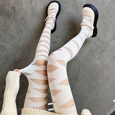 Material: Baumwolle Gothic Tights, Silk Stockings, Patterned Tights, Stocking Tights, Thigh High Socks, Black Stockings, Thigh High Stockings, Fishnet Stockings, Girls Socks