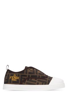 Sneakers from Fendi Brown Low-top Sneakers With Logo Print, Brown Sneakers With Logo Print And Round Toe, Brown Round Toe Sneakers With Logo Print, Fendi Sneakers, Fendi Backpack, Zegna Shoes, Golden Goose Shoes, Kenzo Kids, Stella Mccartney Kids