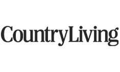 the country living logo is shown in black and white