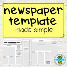 the newspaper template made simple with pineapples