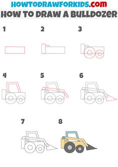 how to draw a construction truck for kids with easy steps and instructions on how to draw a