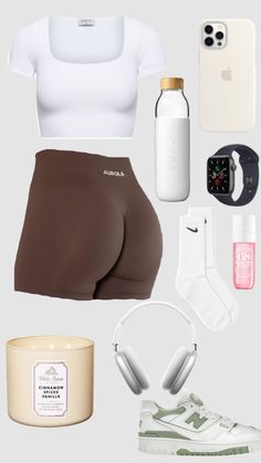 Outfits With Nike Pros, Gym Clothes Gymshark, Gymshark Set Aesthetic, Gym Shirts For Women Gymshark, Gymshark Crop Top, Excersise Outfits, Gym Outfit Polyvore