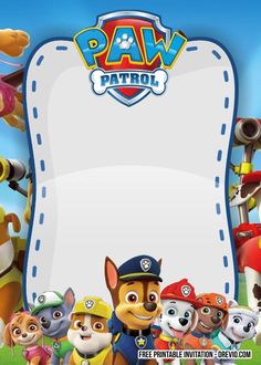 the paw patrol poster is shown in this image