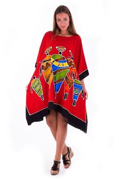 Enjoy this short caftan cover-up. It is ideal for wearing around the house, dressing it up to go out to lunch, or even making a statement on your vacation, or cruise. Easy to wear with endless possibilities. length 38” width 43” Made from 100% soft Rayon Hand-painted design Hand wash in cold water, hang to dry Plus Size Swim Coverups, Short Kaftan Dress, Wide Dress, Ladies Caftan, Poncho Dress, Short Kaftan, Family Design, Ladies Poncho, Plus Size Swim