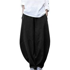 TangSheng Womens Casual Pants Drawstring Elastic Pants Comfy Trousers with Pockets Our pants are made of high quality fabrics which can make this trousers more comfy and sofy. These lightweight pants are a must-have pick for laid-back looks. Pull-on skinny pants with elastic waistband elastic waist, high waist, solid color design, adjustable drawstring waistband for added comfort. You can wear it with T-shirt, blouse, tank tops, camisoles or sports bra for a comfortable and lovely look. If you o White Linen Pants Women, Linen Pants Black, Vintage Harem Pants, Womens Lounge, Cotton Linen Trousers, Linen Harem Pants, Golf Pants Women, Sweatpants Women, Work Pants Women