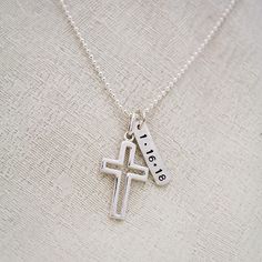 Personalized Boys Cross Necklace Boys Confirmation or First Communion #boysconfirmation #largecross #crossnecklace #confirmationgift #tracytayandesigns White Cross Necklace For First Communion, Personalized White Cross Necklace, Silver Cross Jewelry With Name, Personalized Cross Pendant Necklace For Anniversary, Customizable Cross Jewelry For Baptism, Engraved Cross Necklace For First Communion, Engraved Cross Jewelry For First Communion, Personalized White Gold Cross Pendant Necklace, Silver Cross Pendant Jewelry For First Communion