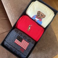 Nwt Polo Bear Ralph 3-Pk. Women's Boxed Socks In A Gift Bag Polo Ralf Lauren, Polo Sport Ralph Lauren, Blue Socks, Women Boxing, Polo Ralph Lauren Women, Polo Bear, Ralph Lauren Women, Women Socks, Liner Socks