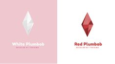 two logos for red plumbo and white plumbo, with the same color scheme