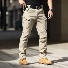 Slim Fit Pants Men, Cargo Pants Style, Combat Trousers, Waterproof Pants, Graduation Outfits, Mens Athletic Wear, Black Army