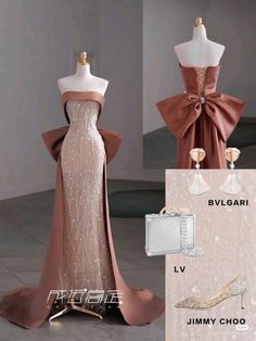 Semi Formal Dress With Sleeves, Glam Ball Gowns, Grammy Dresses Ideas Fashion, Glam Dress Long Classy Formal, Weimi Yang Couture, Gala Looks For Women, Ballet Performance Outfit, Classy Ball Gowns, Mermaid Look