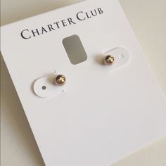 Gold Tone Ball Stud Earrings By Charter Club Approximately 3/10cm Diameter Charter Club, Gold Tones, Jewelry Earrings, Women Jewelry, Stud Earrings, Gold, Women Shopping, Color