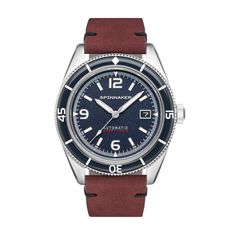 in stock Timeless Red Leather Watch, Red Leather Watch With Round Dial, Red Leather Chronograph Watch, Red Leather Quartz Watches, Vintage Timepiece, Oxblood Red, Prussian Blue, Leather Strap Watch, Stylish Watches