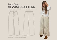 the sewing pattern for this pants is easy to sew, and has an attached waistline