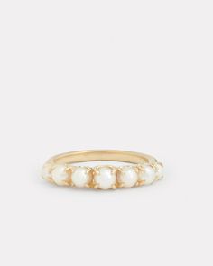 18K Yellow Gold Graduated Pearl Ring Ornament is 7/8 Inch Style# YRSGPH Hoco Jewelry, Knife Edge Wedding Band, Hand Rings, Right Hand Rings, Stacked Jewelry, Jewelry Lookbook, Girly Jewelry, Jewelry Inspo, Dream Jewelry