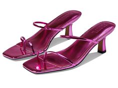 FARYL by Farylrobin Aria - Women's Shoes : Fuchsia : Exude absolute elegance with your chic style wearing the FARYL by Farylrobin Aria sandals. Heeled sandals featuring strappy man-made upper. Man-made lining. Open square toe silhouette. Low-heel design. Easy slip-on style. Man-made outsole. Imported. WARNING Faryl Mission Statement • Faryl Robin Statement of Purpose: We are fierce advocates for empowering people with the best footwear choices for them. • Faryl Robin Vision: We see a world where Stylish Heels, Designer Heels, Swag Shoes, Pretty Shoes, Low Heels, Chic Style, Sandals Heels, Slip On, Sandals