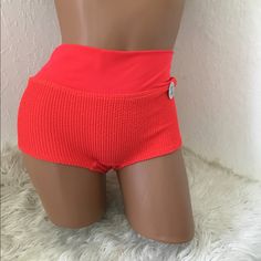 Size Small Pink 4 Red Stretch Athletic Shorts For Beach, Red Swimwear With Built-in Shorts, Orange Bottoms With Built-in Shorts For Beach Season, Stretch Short Bottoms For Beach, Trendy Stretch Red Bottoms, Stretch Short Bottoms For Beach Season, Stretch Bottoms For The Beach, Stretch Bottoms For Beach Season, High Waist Red Sports Shorts