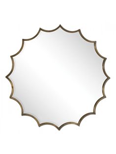 a circular mirror on a white background