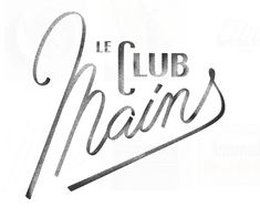 the logo for le club bain's, which is located in an old - fashioned script