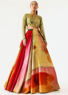 Multicolor Printed Satin Lehenga With Mirrorwork Blouse Mahima Mahajan - Fabilicious Fashion Luxury Georgette Blouse For Festivals, Luxury Lehenga With Unstitched Blouse In Tissue Silk, Luxury Art Silk Lehenga With Traditional Patterns, Luxury Art Silk Lehenga With Self Design, Luxury Gown With Unstitched Blouse For Festivals, Luxury Long Sleeve Raw Silk Choli, Luxury Floor-length Art Silk Choli, Luxury Art Silk Lehenga For Reception, Designer Wear Indian