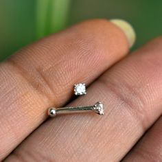 Diamond nose bone studs for nose, tragus, cartilage or lobe in 14k yellow, rose and white gold! These unisex studs make for a perfect gift for any occasion! * Diamond - H-I Color, Vs-Si Purity * Standard Post length below diamond : 6 mm * Gauge : 16g, 18g, 20g, 22g > 14K YELLOW GOLD PINS (Nickel Free) > 14K ROSE GOLD PINS (Nickel Free) > 14K WHITE GOLD PINS (Contains Nickel) NO. - DIAMOND SIZE (mm) - STYLE 1) - 0.01 ct (1.4 mm) - 3 PRONG 2) - 0.015 ct (1.5 mm) - 3 & 4 PRONG 3) - 0.0 Minimalist White Gold Nose Rings As Gift, Elegant Hypoallergenic White Gold Nose Rings, Minimalist White Gold Nose Ring For Gift, Gift Internally Threaded White Gold Nose Rings, Dainty Hypoallergenic White Gold Piercings, Hypoallergenic White Gold Nose Studs As Gift, Tiny 14k Gold Cartilage Earrings In Silver, Dainty Prong Setting Nose Studs As Gifts, Minimalist Internally Threaded White Gold Nose Studs