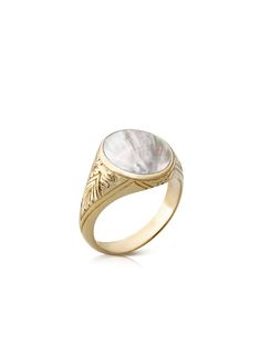 Mother of Pearl Signet Ring, Natural Pearl Statement Ring, Oval Signet Ring for Men, Chunky Gold Signet Ring, Fathers Day Signet Ring Gift - Etsy Heirloom White Oval Engraved Ring, White Oval Engraved Hallmarked Ring, Heirloom White Engraved Oval Ring, Luxury Engraved White Oval Ring, Luxury Carved Signet Ring, Luxury Carved Round Signet Ring, Intaglio Signet Ring As A Gift, Intaglio Signet Ring Gift, Round Intaglio Signet Ring Gift